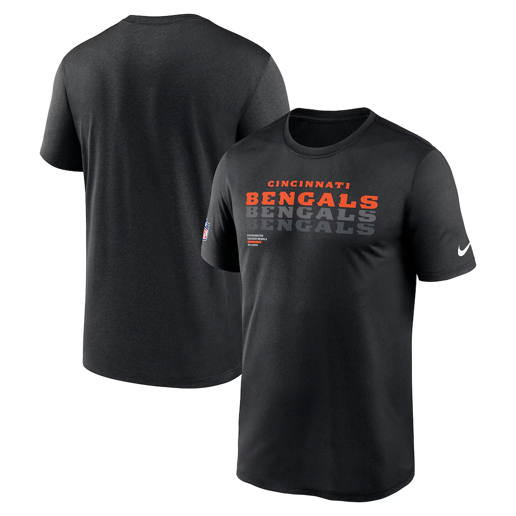 Men's Cincinnati Bengals 2025 Black Sideline Legend Dri-FIT T-Shirt Men's Cincinnati Bengals 2025 Black Sideline Legend Dri-FIT T-Shirt
